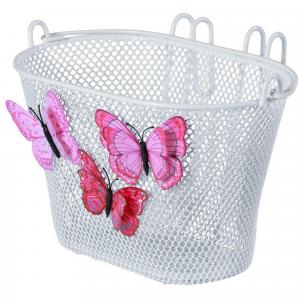 Kosz Na Rower Dla Dzieci Jasmin Butterfly 28 X 20 X 19 Cm - Biały