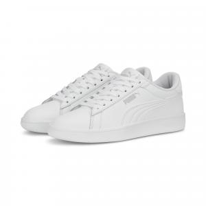 Młodzieżowe skórzane sneakersy Smash 3.0 PUMA White Cool Light Gray