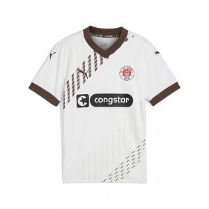 Młodzieżowa koszulka wyjazdowa FC St. Pauli 24/25 PUMA White Espresso Brown