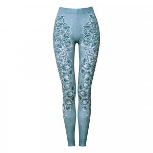 Legginsy sportowe damskie DEEP TRIP Aqua