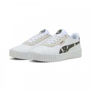 Damskie sneakersy Carina 3.0 Snake Chic PUMA White Vapor Gray Aged Silver