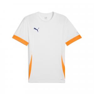 Męska koszulka do padla INDIVIDUAL PUMA White Vivid Blue Heat Fire Orange
