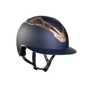 Kask damski apex chrome niebieski mat/różowe złoto