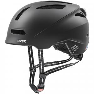 Kask rowerowy miejski Uvex urban planet LED czarny matowy