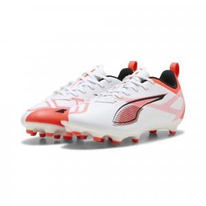 Młodzieżowe buty ULTRA 5 PLAY FG/AG PUMA White Black Glowing Red