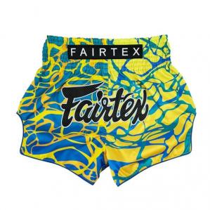 Spodenki Muay Thai Fairtex Magma BS1927 Żółte/Niebieskie M