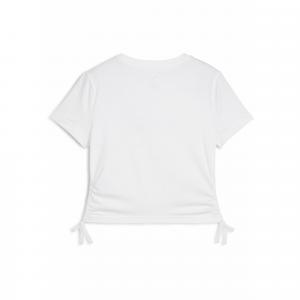 Młodzieżowa koszulka Essentials Animal Logo Infill z węzłem PUMA White