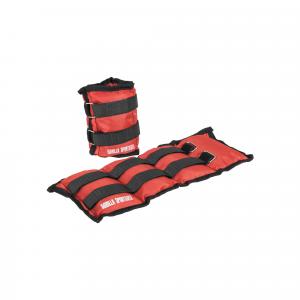 Zestaw obciążników fitness Gorilla Sports czerwony 2 x 1,5 kg