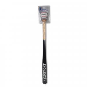 Baseball Kij z piłką 28'' ok. 71 cm drewniany Sunsport