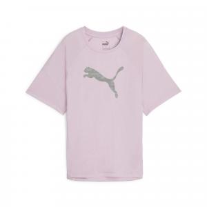 Damska koszulka z nadrukiem EVOSTRIPE PUMA Grape Mist Purple