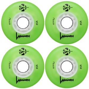 4 kółka do rolek fitness Luminous LED 76mm/85a świecące