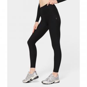 Legginsy sportowe dla kobiet Carpatree Onyx Flow prążkowane z kieszenią