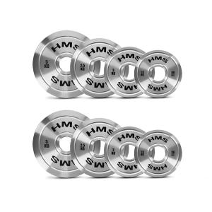 Zestaw talerzy olimpijskich stalowych kalibrowanych TOS 2x1.5-5kg (22kg) HMS