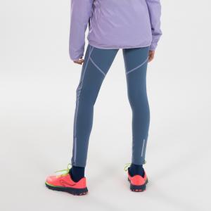 Legginsy do biegania dziecięce Kiprun Dry+ 500 zip