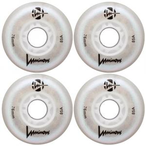 4 kółka do rolek fitness Luminous LED 76mm/85a świecące