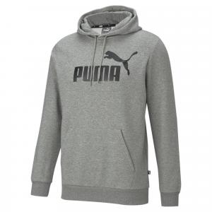 Męska bluza z kapturem z dużym logo Essentials PUMA Medium Gray Heather