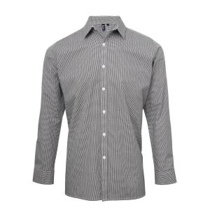 Męska Koszula Z Długim Rękawem Gingham Micro Checked