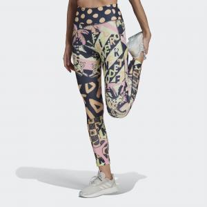 Legginsy damskie adidas Farm Print Feel Brilliant Aeroready