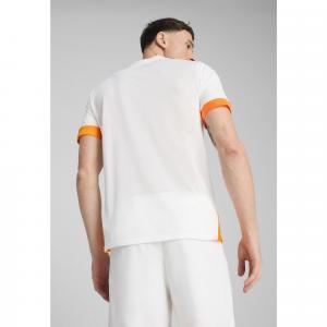 Męska koszulka do padla INDIVIDUAL PUMA White Vivid Blue Heat Fire Orange