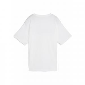 Damska luźna koszulka Essentials z logo No.1 PUMA White