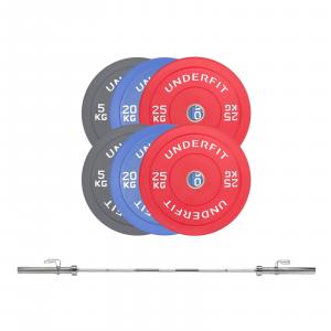 Sztanga olimpijska bumper color 220 cm UNDERFIT 120 kg
