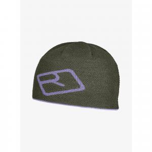 Czapka zimowa Ortovox Merino Logo Knit Beanie - dark wild herbs