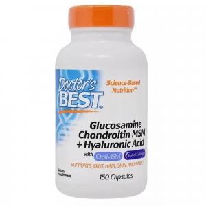 Glukozamina Chondroityna MSM + Kwas Hialuronowy Doctor's Best 150 kapsułek