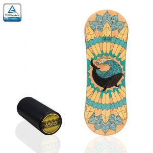 Deska do balansowania TRICKBOARD CLASSIC MANDALA z czarnym wałkiem TÜV