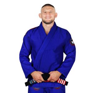 Kimono do brazylijskiego jiu jitsu Ground Game Wizard niebieskie