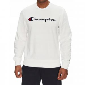 BLUZA męska CHAMPION 220727-WW001 bez kaptura biała bawełniana L