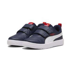 Dziecięce sneakersy Courtflex V3 PUMA Navy White Red Blue