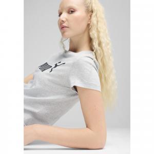 Damska koszulka ESS No. 1 Logo PUMA Light Gray Heather