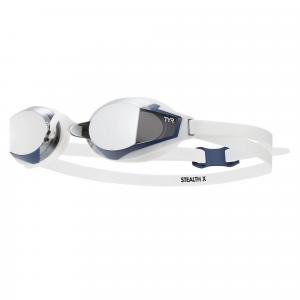Okulary startowe TYR Stealth-X Mirrored Silver/White
