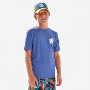 Koszulka UV surfingowa dla dzieci Olaian Water T-shirt Blue Sun krótki rękaw