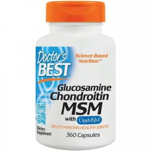 Glukozamina Chondroityna MSM + OptiMSM Doctor's Best 360 kapsułek