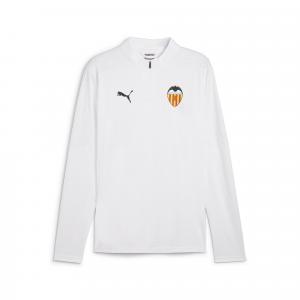 Męska bluza treningowa z zamkiem 1/4 Valencia CF PUMA White