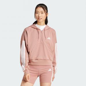 Bluza z kapturem Essentials 3-Stripes French Terry Quarter-Zip