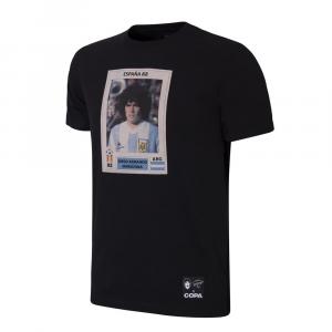 Koszulka dla dorosłych - Maradona x COPA Naklejka Piłka Nożna Argentyna - Czarna