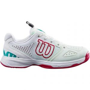 Buty do tenisa dziecięce Wilson KAOS JUNIOR QL s.sea/white/sangria