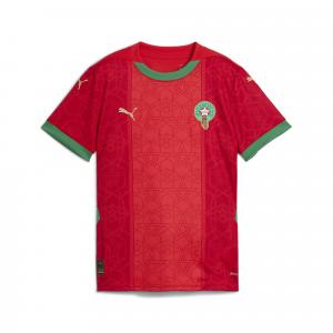 Młodzieżowa koszulka domowa Maroko 2025 PUMA Red Archive Green