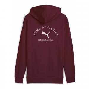 Męska bluza z kapturem PUMA Class z grafiką PUMA Ruby Shimmer Red