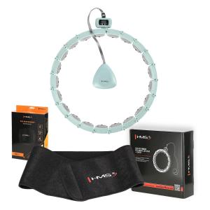 Zestaw Hula Hop magnetyczny HHM14 z licznikiem HMS + Pas wyszczuplający BR163