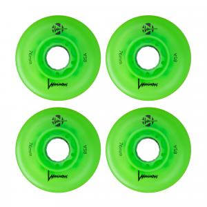 4 kółka do rolek fitness Luminous LED 76mm/85a świecące