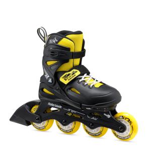 Rolki rekreacyjne dziecięce Rollerblade regulowane Fury Black Yellow 2023