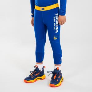 Legginsy do koszykówki 3/4 dla dzieci Tarmak NBA 500 Golden State Warriors