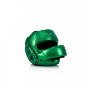 Kask Bokserski Sparingowy Fairtex HG17 z Ochroną Nosa Zielony M