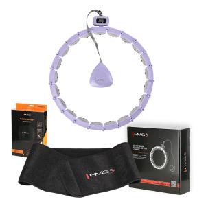 Zestaw hula hop magnetyczny HHM14 z licznikiem HMS + Pas wyszczuplający BR163