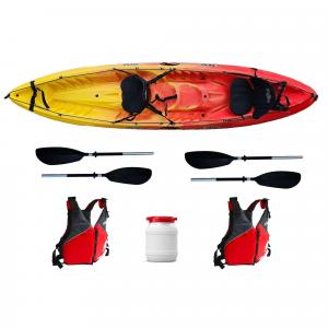 Kajak dwuosobowy sit on top do pływania Rotomod Ocean Duo Pack zestaw