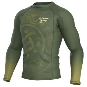 Koszulka sportowa męska Rashguard do MMA EXTREME HOBBY BADGE