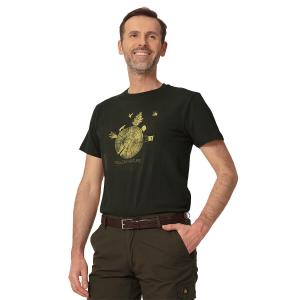 T-shirt myśliwski Tagart Fnt Wood Dark Green z nadrukiem